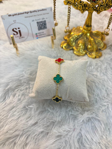 Multi color flower bracelet