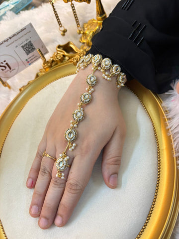 Traditional pearl  hand chain
