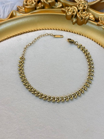 Leaf chain bracelet 087