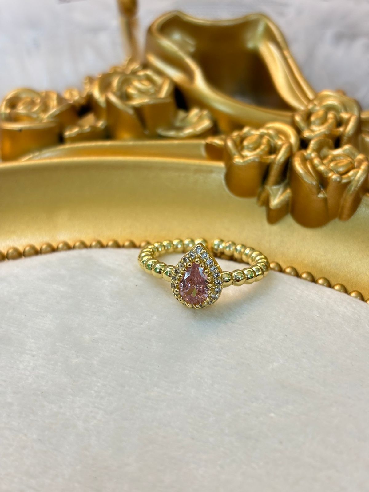 Pink Drop Ring