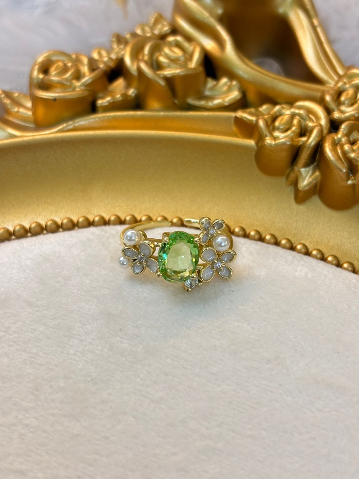 Green Elite Pearl Ring
