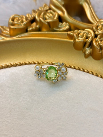 Green Elite Pearl Ring